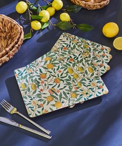 Joe Browns Home Set of 4 Fruity Placemats, White, One Size - Picture 1 of 4