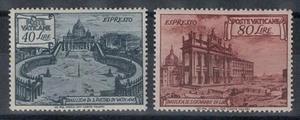 VATICANO 1949 Basiliche Romane, espressi 2v MNH** - Foto 1 di 1