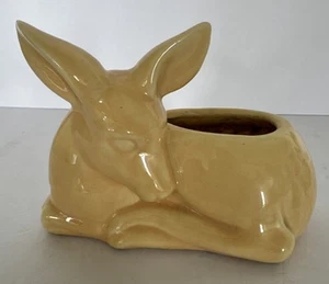 Shawnee Pottery Fawn Deer UV Reactive Planter Vintage Rare 6” Long x 3.5” Wide - Picture 1 of 14