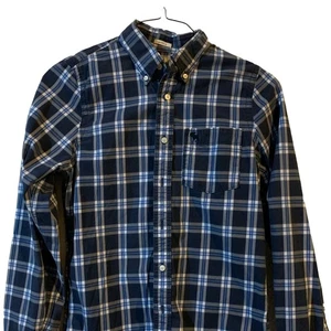 Abercrombie & Fitch Men’s L Shirt Plaid Button Down Casual Long Sleeve - Picture 1 of 4