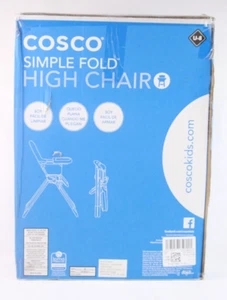Cosco Kids/Baby Easy-Clean Simple Fold High Chair White 50LB - Picture 1 of 2