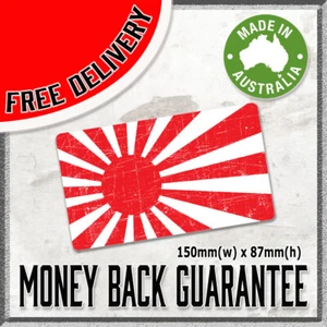 RISING SUN DISTRESSED LOOK JDM DRIFT RACE STICKER DECAL - Picture 1 of 1