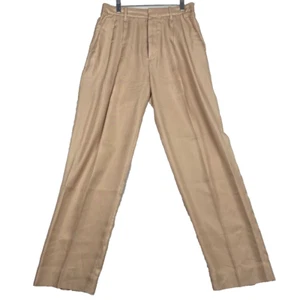 Rag & Bone Pants Womens 0 Beige Pleated Silk Sally Baggy Satin Rugby Tan - Picture 1 of 9