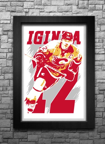 JAROME IGINLA art print/poster CALGARY FLAMES FREE S&H! JERSEY Cover