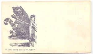 Copertina procione WHIG "You Cant Come It, Jeff" busta inutilizzata riferimento JEFF DAVIS - Foto 1 di 2