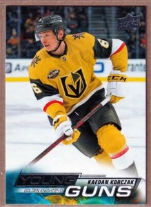 2022-23 Upper Deck Young Guns #218 Kaedan Korczak RC - Vegas Golden Knights