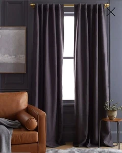 NWOT! Quince Linen Storm Blackout Curtains, 48" x 108"- 2 Panels. (B48) - Picture 1 of 12