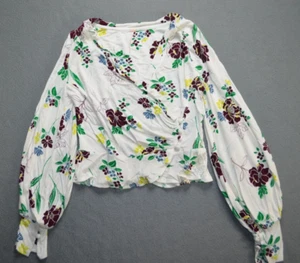 Free People Saturday Night Faux Wickel Top Blumen Langarm Viskosemischung Gr. XS - Bild 1 von 10
