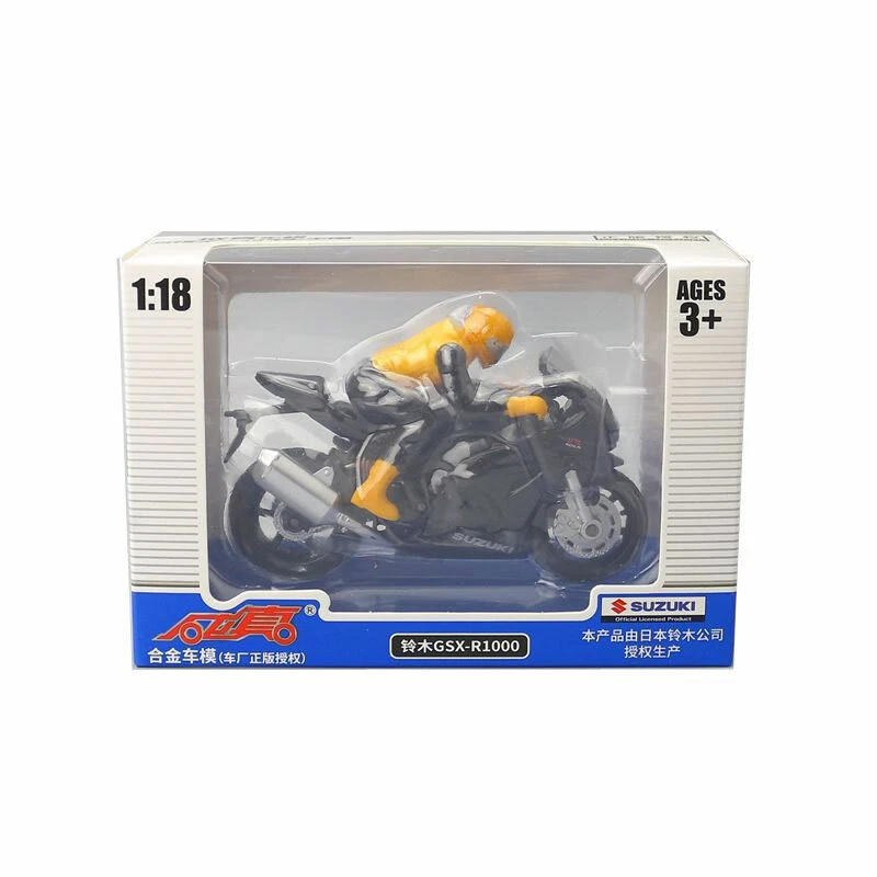 1:18 Suzuki GSX-R1000 Motorcycle Model Diecast Boys Toys for Kids Gifts Black - Image 1 of 4