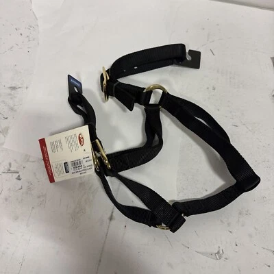 Halter de caballo WEAVER Nylon NEGRO básico no ajustable 1" tiro de destete promedio Foto 1 de 3