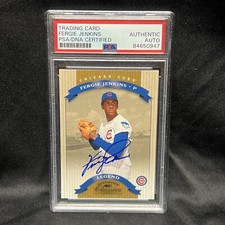 FERGIE JENKINS CUBS 2002 DONRUSS CLASSICS LEGENDS 571/1500 SIGNED AUTO PSA/DNA