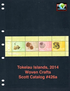 1/3 off $10.00 Scott Value - 2014 TOKELAU Crafts s/s Weaving CV MNH NH UMM - Picture 1 of 4