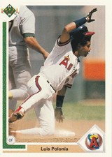 #187 Luis Polonia - California Angels - 1991 Upper Deck Baseball