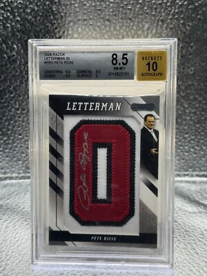 2008 Razor Letterman 20 Pete Rose Letter Patch 0 20/20 - Image 1 of 2