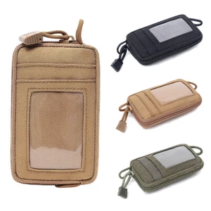 Tactical Front Card Pocket Bag Keychain Pouch Wallet Coin Purse EDC Belt Pack US - Picture 1 of 37