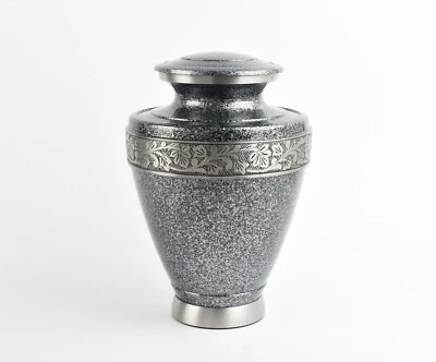 Large Cremation Urn Funeral Memorial Ashes Adult Urn For Ashes Grey Milano - Image 1 of 4