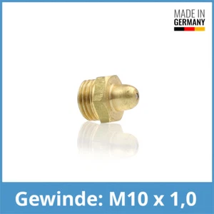 DIN 3402 K1 M10 x 1,0 Messing Kugelschmiernippel Schmiernippel - Picture 1 of 1
