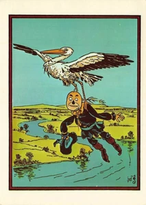 Postcard: Stork and Scarecrow by W. W. Denslow for The Wizard of Oz - Picture 1 of 2