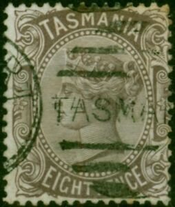 Tasmanien 1878 8d Matte Purple-Brown SG158 Fein Gebraucht (2)