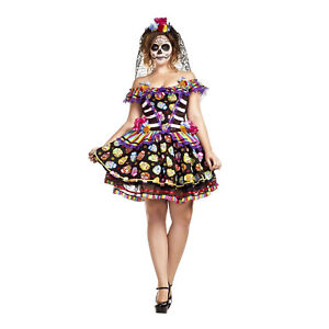 Sugar Skull Senorita Adult Women's Day of the Dead Plus Size Halloween Costume