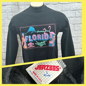 VTG Specs Music And Video Store Florida Sweatshirt Large 42-44 USA 50/50 Records - Picture 1 of 8