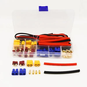 T-Plug EC3 XT60 Connector Adapter w/ 14AWG Silicone Wire Tube for RC FPV Battery - Picture 1 of 5