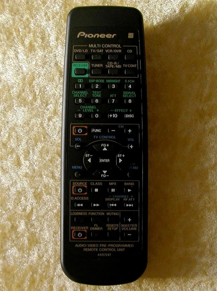 ORIGINAL PIONEER REMOTE CONTROL AXD7247 - VSX-D309 VSX-D409 VSX-D510 AV Receiver - Image 1 of 1