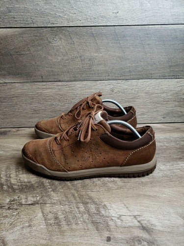 Scarpe Clarks uomo Rhombus Euro taglia 10 casual Oxford sneaker pelle marrone scamosciata