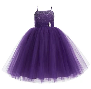 Wedding Tulle tutu Flower Girl Dresses Pageant Dresses Ball Gowns Toddler Dress - Picture 1 of 17