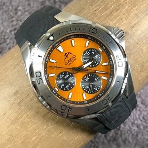 Casio Marlin Men 2364 MDV-301 Orange Diver Multifunction 41mm Quartz Watch 3/4" - Picture 1 of 12