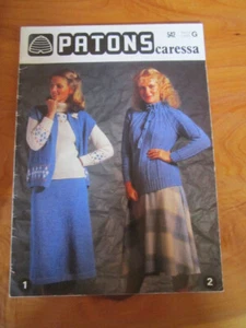 KNITTING PATTERN BOOK PATONS CARESSA   NO. 542  GREAT **** MUST SEE - Picture 1 of 2
