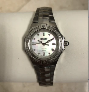 SEIKO LADIES COUTURA MOP FACE SS WATCH *NEW* - Picture 1 of 2