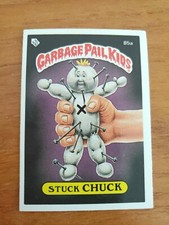 Topps UK Garbage Pail Kids 1986 Series 3 Sticker Stuck Chuck 85a