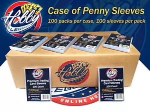 10000 HOBBY LEGENDS PREMIUM CLEAR SOFT PENNY REGULAR STANDARD CARD SLEEVES CASE - Picture 1 of 2