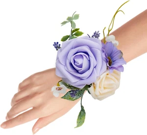 Set of 2 Wrist Corsage Wristlet for Wedding Bridesmaid Mother Grandmother for Br - Picture 1 of 12