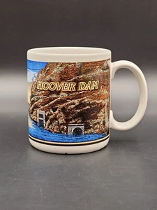 Hoover Dam Mug Vtg Landscape Graphic 70s 80s Travel Souvenir - Picture 1 of 9