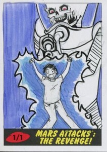 Mars Attacks The Revenge [2017] Sketch Card By Cathy Razim