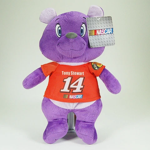 NASCAR Racing TONY STEWART #14 Plush Purple Bear 14" Kellytoy 2016 Official NWT Cover