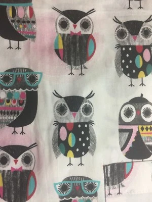 TAFFORD STRETCH SCRUB TOP KNOW IT ALL OWLS SIZE XS, S, M, NWT NURSE MEDICAL CNA - Image 1 of 4