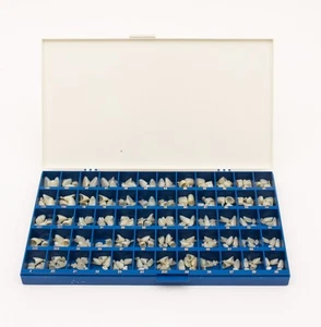 NEW POLYCARBONATE TEMPORARY DENTAL CROWNS BOX KIT 180 PCS WITH PAPER GUIDE CHART - Picture 1 of 5