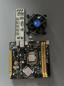 BIOSSTAR H81MDV3 DDR3 LGA 1150 ATX Motherboard WITH + IO Shield i5-4460 + Cooler - Foto 1 di 3