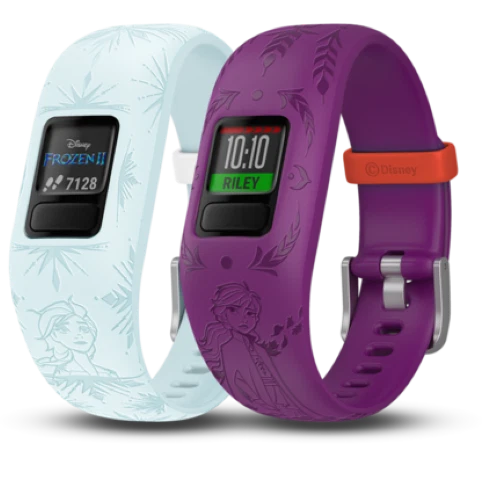 Reloj púrpura rastreador de ejercicios Garmin Vivofit Jr 2 Frozen Anna Elsa para niños - Imagen 1 de 1