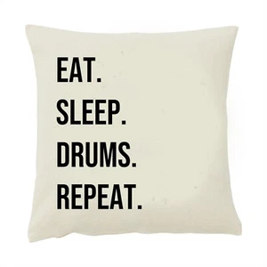 Funda Cojín Batería Divertida 50cm Cuadrada Beige Baterista Comer Dormir Regalo Música - Imagen 1 de 4