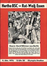 Bl 76/77 Hertha Bsc - Rouge-Blanc Manger, 09.10.1976 - Gerd Wörmer + Lorenz Horr