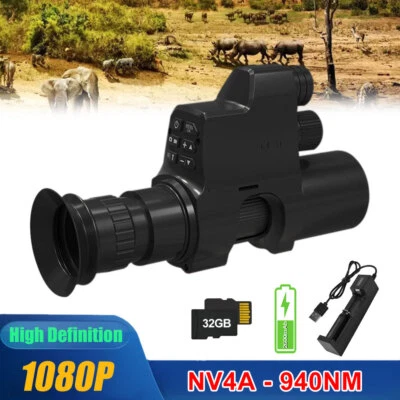 IR 850nm/940nm Nachtsichtgerät Jagd Nachtsicht Monokular Kamera Cross Cursor - Bild 1 von 4