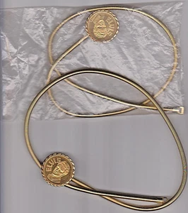 TWO ELVIS PRESLEY GOLDPLATED MEDALLIONS WITH COIL BAND - Picture 1 of 4