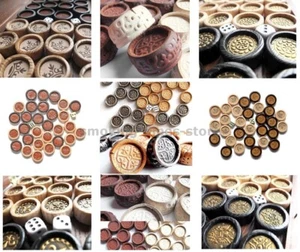 CHIP BACKGAMMON Sostituzione 30 Gioco da Tavolo Legno 27mm Pezzi Scatole + 2 dadi - Foto 1 di 35