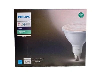 Philips Hue Outdoor Light Bulb 14W 3000K PAR38 Bright White Alexa Google Apple - Image 1 of 3