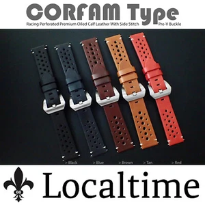 LIQUIDACIÓN Correas de reloj de cuero de becerro engrasado liso tipo Corfam para Panerai - Imagen 1 de 13