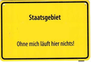 ALBATROS Namensschild wie Postkarte - Staatsgebiet Ohne mich läuft hier nichts! - Picture 1 of 6